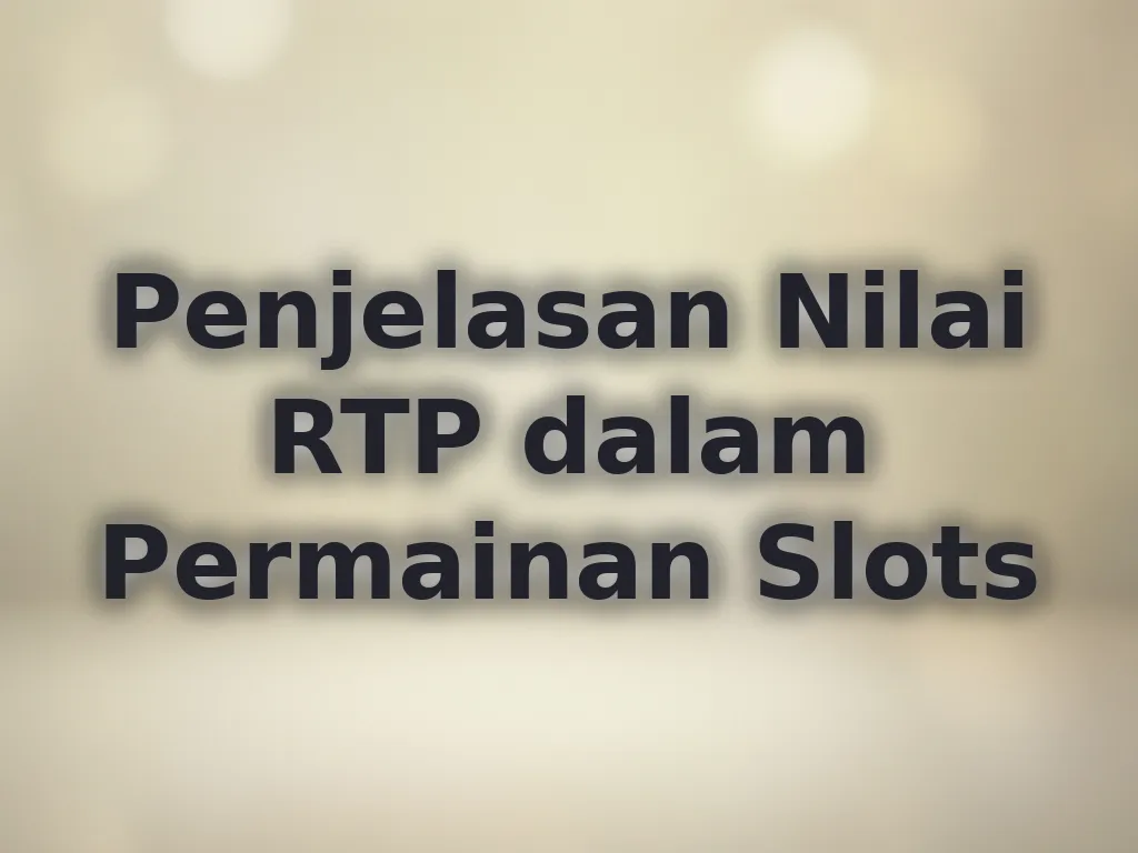 Penjelasan Nilai RTP dalam Permainan Slots